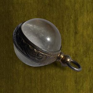 Whimsigoth Victorian Antique Crystal Pools Of Light Locket Pendant Charm